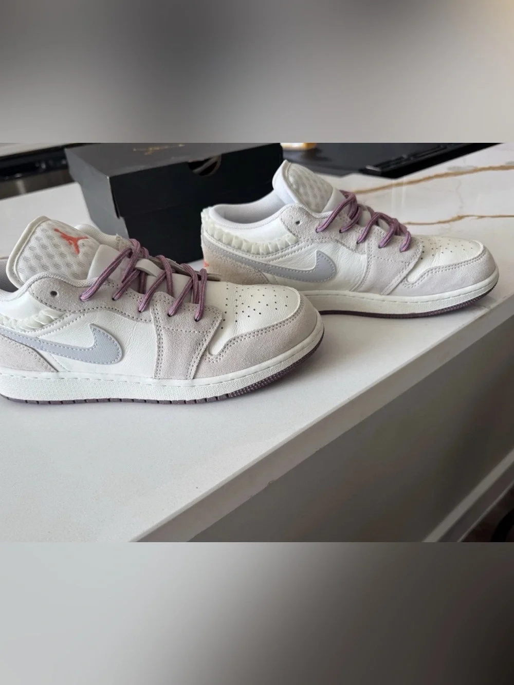 RARE! Nike Air Jordan 1’s, Ruffle/Suede/Cream/Tan, Size 6Y